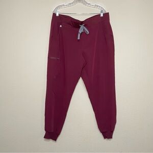 Figs Technical Collection Zamora Jogger Pants‎ Burgundy Size XXL
